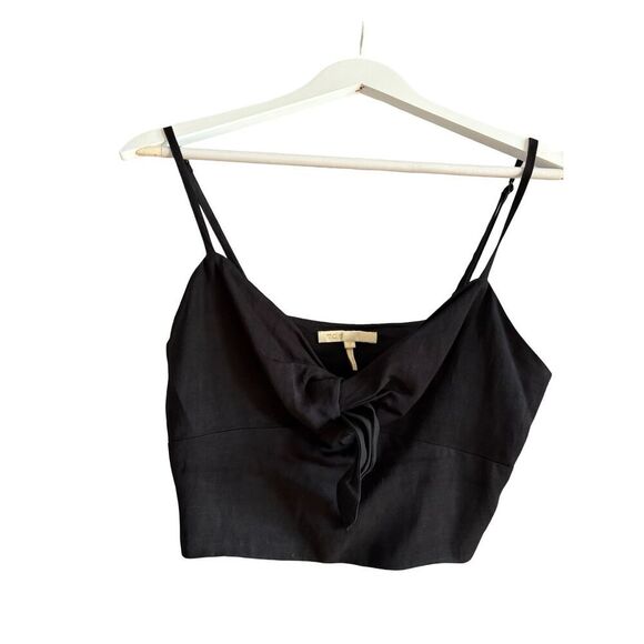 Maje NWOT Tie Front Crop Top - Picture 5 of 11